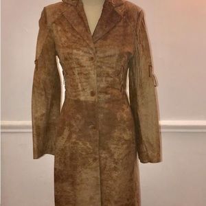 Sued Mod Vintage women Leather coat